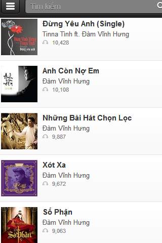 Music Zing MP3 - Dam Vinh Hung screenshot 3