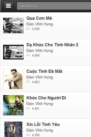 Music Zing MP3 - Dam Vinh Hung screenshot 1