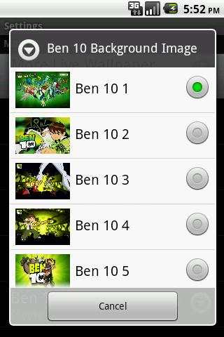 Ben 10 Live Wallpaper screenshot 3