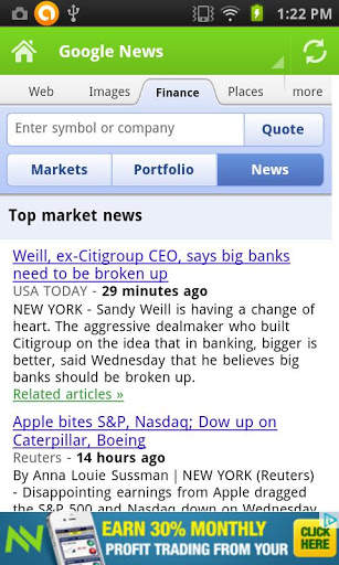 Google Finance Launcher screenshot 3