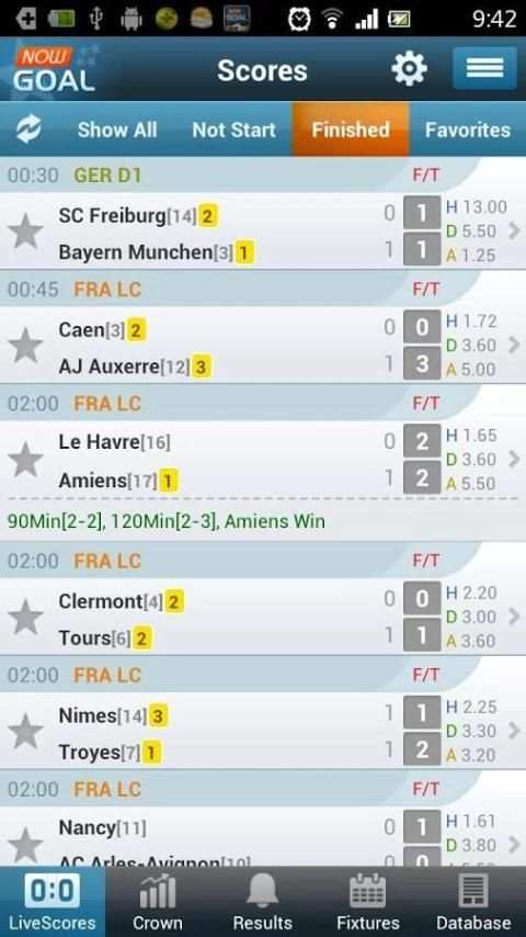 Livescore odds screenshot 7