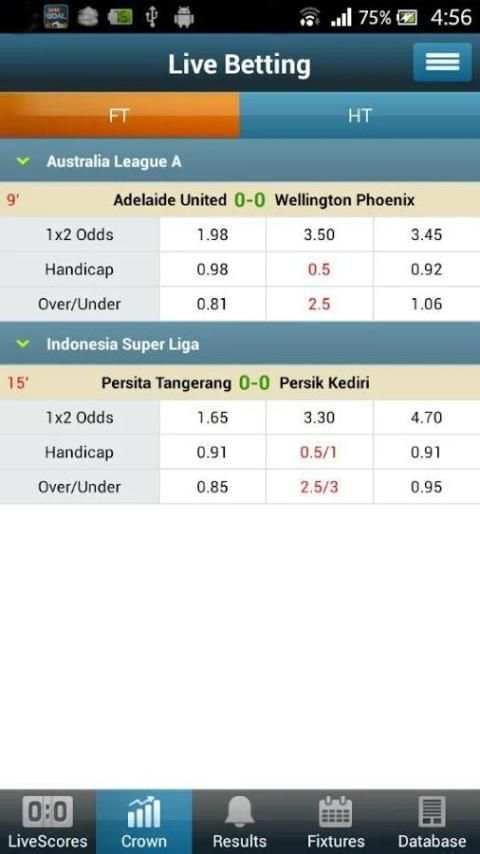 Livescore odds screenshot 6