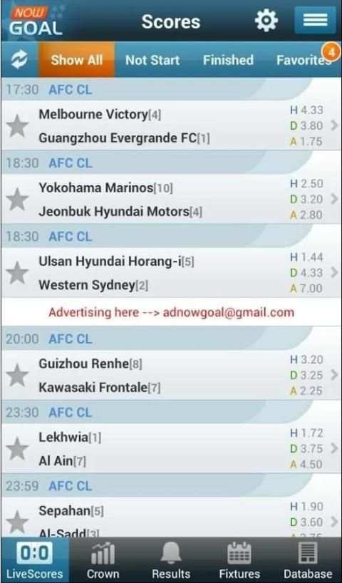 Livescore odds screenshot 18