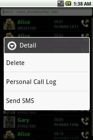 Advanced Call Log screenshot 2