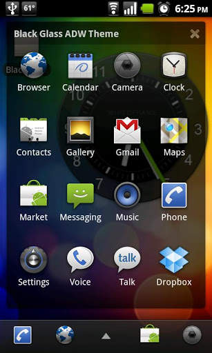 Black Glass ADW Theme screenshot 2