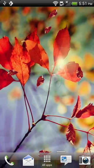 Galaxy S4 Leaf Live Wallpaper screenshot 2