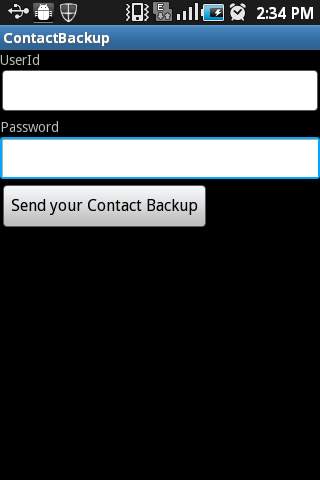ContactBackup screenshot 1