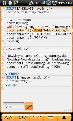 Android Web Editor Lite screenshot 1