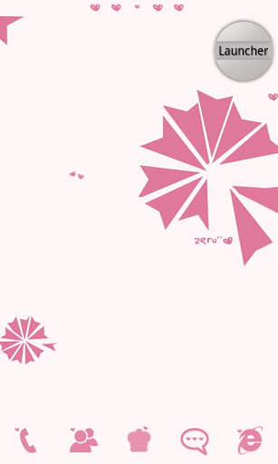 Pinklove Theme GO Launcher EX स्क्रीनशॉट 1