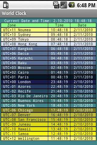 World Clock screenshot 1
