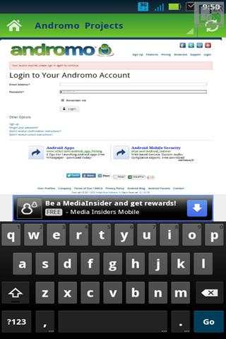 Andromo Developer Browser screenshot 2