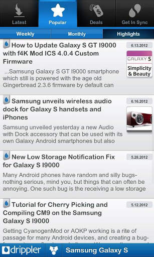Ultimate Samsung Galaxy S App screenshot 1