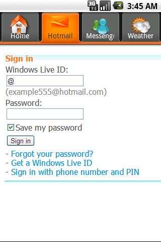 Quick Hotmail Access screenshot 1