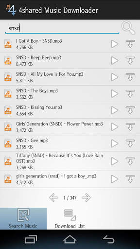 4shared Music Downloader 1 تصوير الشاشة
