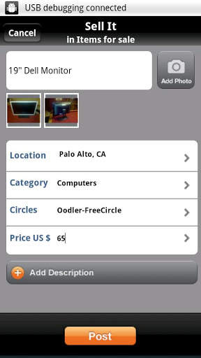 Marketplace for Oodle/Facebook screenshot 5