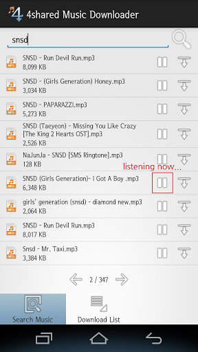4shared Music Downloader 3 تصوير الشاشة
