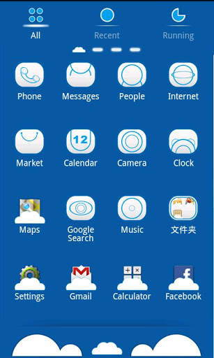 Cloud Theme GO Launcher EX screenshot 1