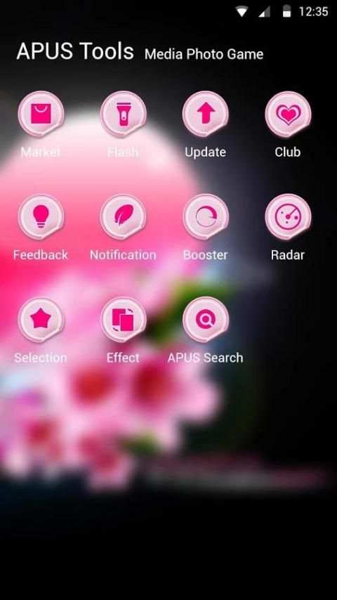 Pink Heart theme for APUS скриншот 1