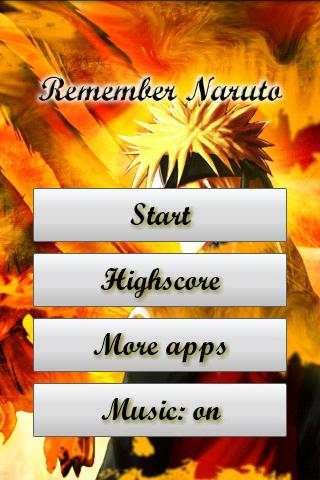Remember Game: Naruto screenshot 1