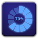 Circle battery disc widget icon