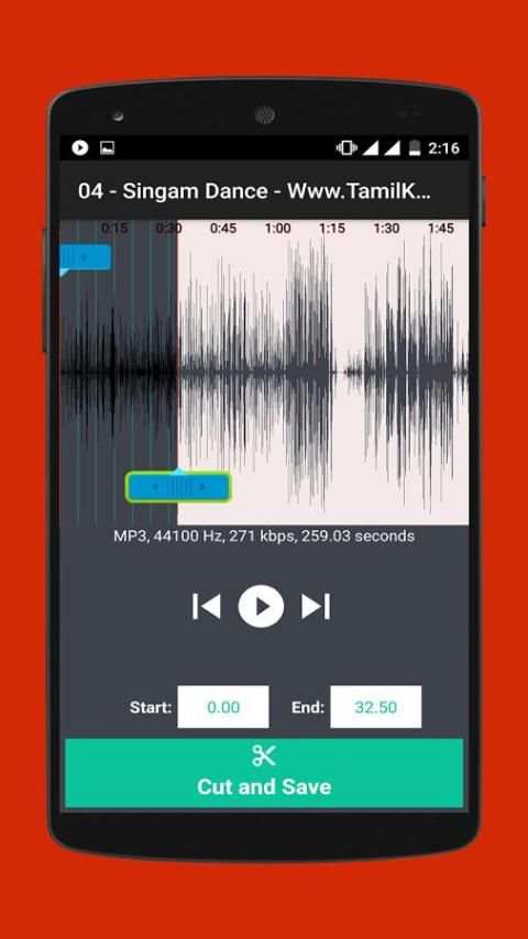 Mp3 Music Player and Cutter 1 تصوير الشاشة