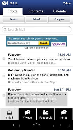 S Cloud for Yahoo and Facebook screenshot 1