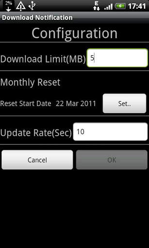 Download Limit Notification screenshot 3