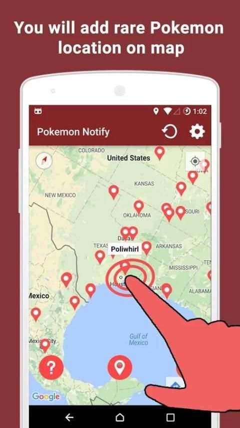 PokeMap Notify - Notifications 3 تصوير الشاشة