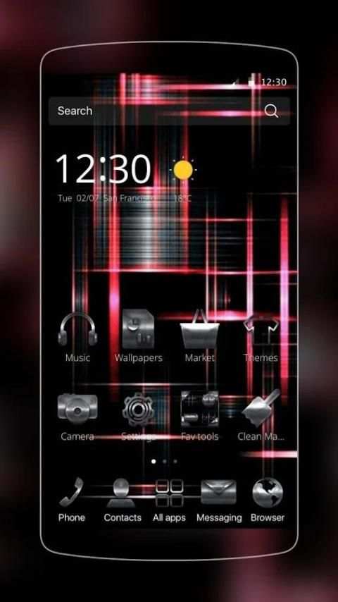 Red Tech Theme screenshot 6
