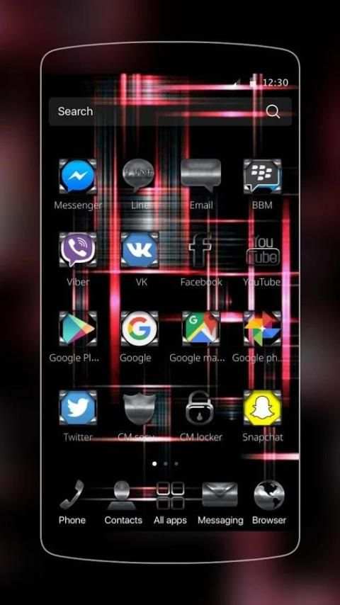 Red Tech Theme screenshot 5