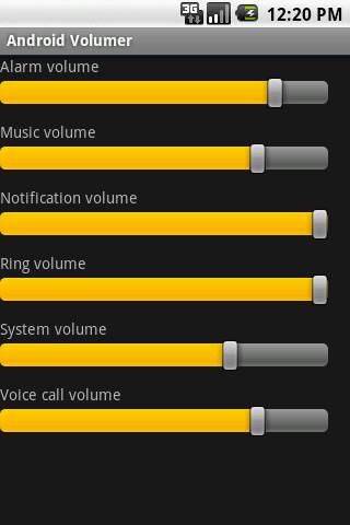Android Volumer 1 تصوير الشاشة