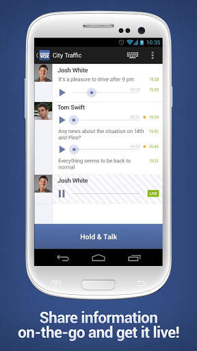 GroupVox - PTT for Facebook screenshot 1