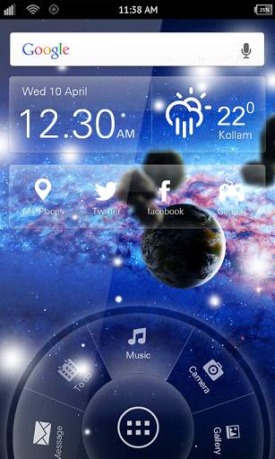 Galaxy S4 Blue Space screenshot 1