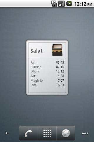 Muslim Salat Widget screenshot 1