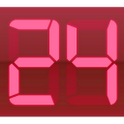 Digital Clock Red icon
