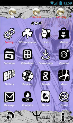 Claymore Go Launcher Theme screenshot 3