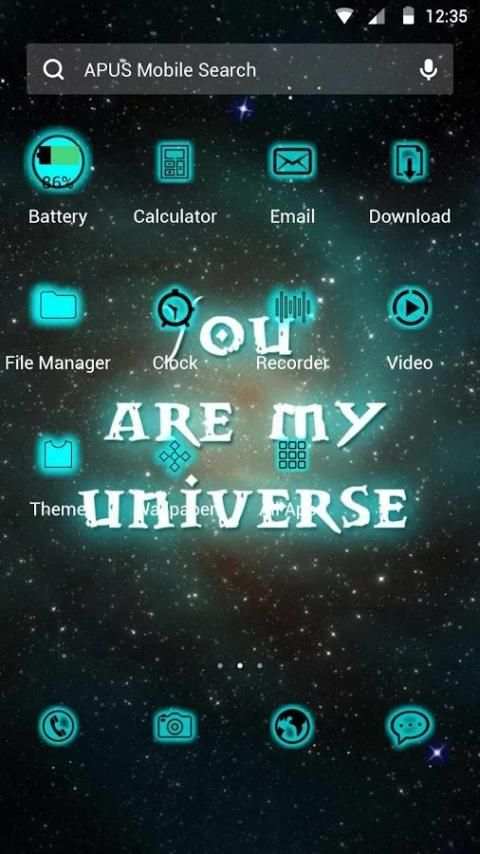 My Universe theme for APUS 2 تصوير الشاشة