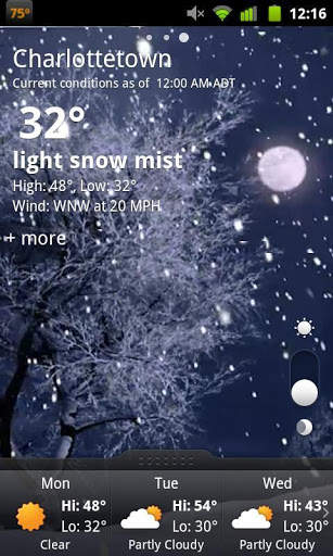 GO Weather Default Video Night скриншот 1