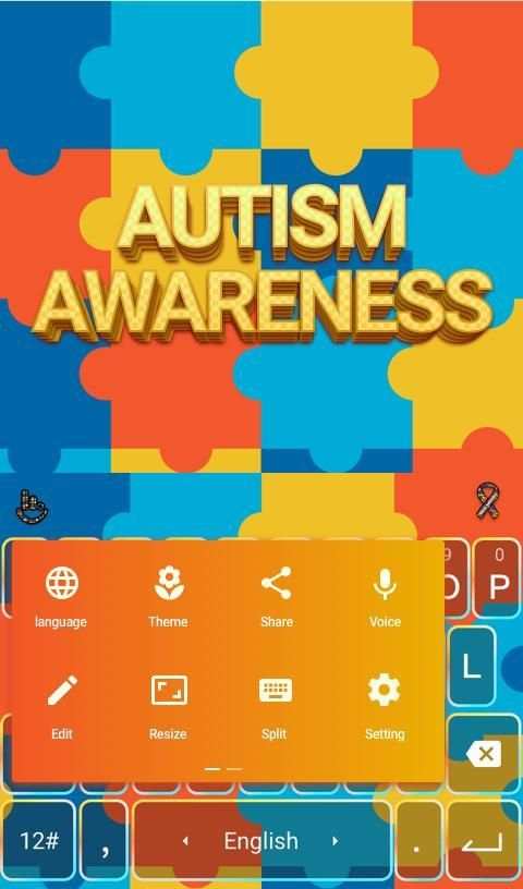 Autism Awareness Keyboard 3 تصوير الشاشة