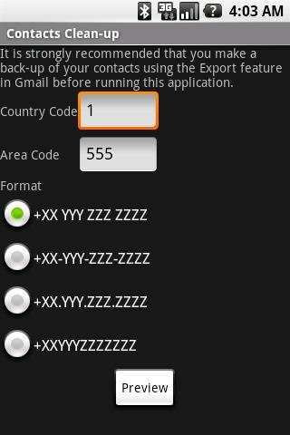 Contacts Clean-up screenshot 1