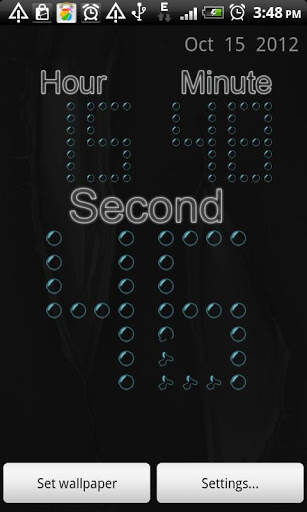 Bubble Digital Clock LWP screenshot 2
