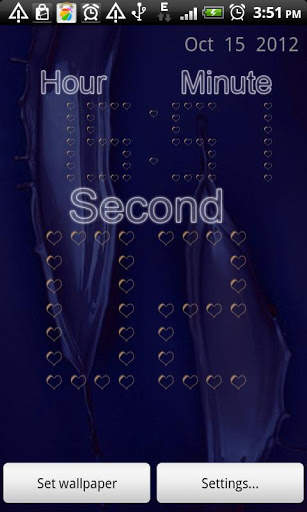 Bubble Digital Clock LWP screenshot 5