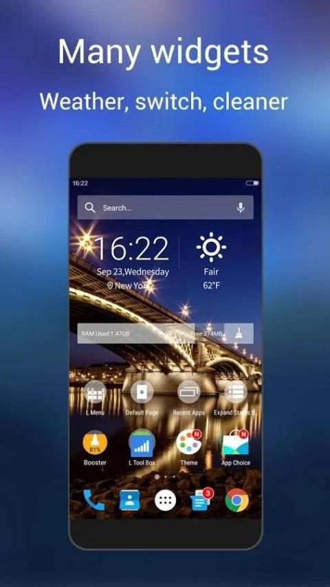 L Launcher -Marshmallow Launch स्क्रीनशॉट 1