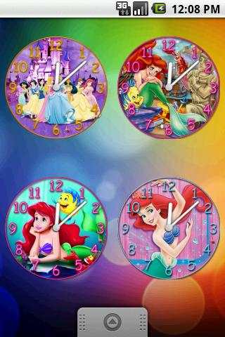 Princesses Clock Set 8 Clocks screenshot 1