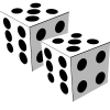 ikon Two Dice: Simple free 3D dice