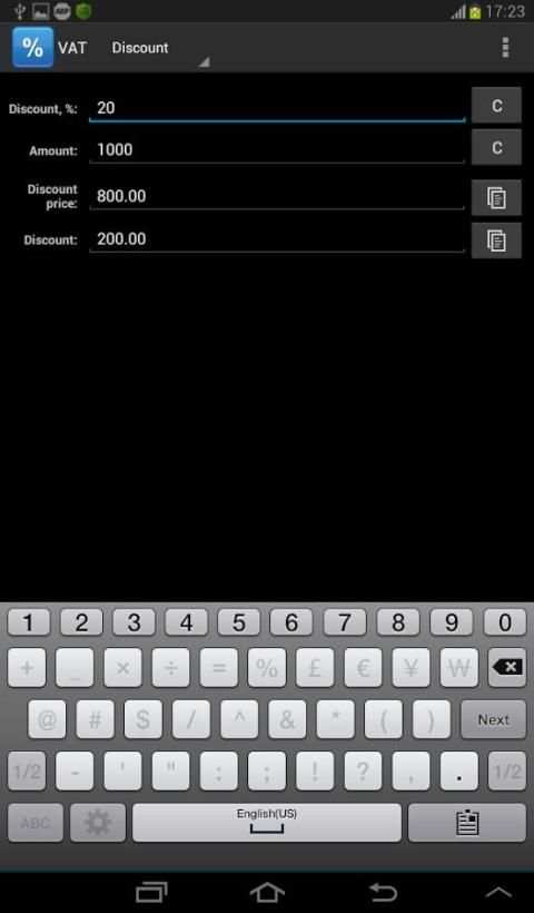 VAT Calculator Classic screenshot 3