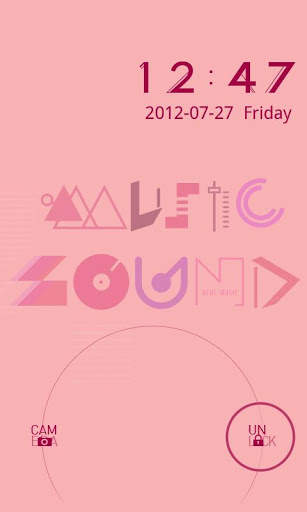 Typo Pink GO Locker Theme screenshot 2