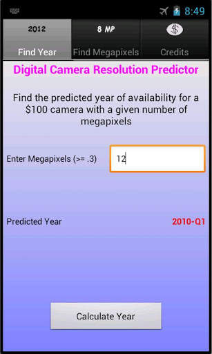 Camera Resolution Predictor screenshot 1