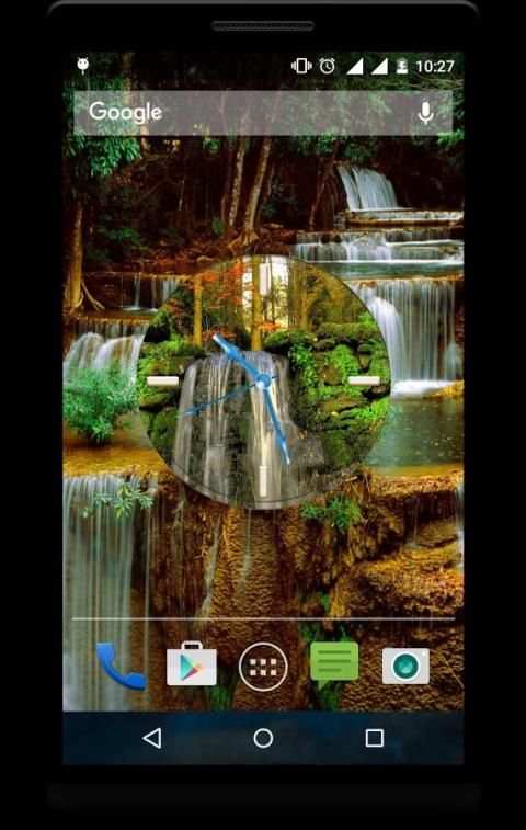 Waterfall Clock Live Wallpaper 2 تصوير الشاشة