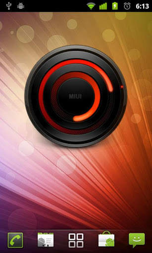 MIUI Spiral RED Analog Clock screenshot 1